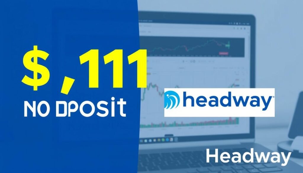 Headway broker bonus $111 promotional banner showing the bonus amount and trading platform